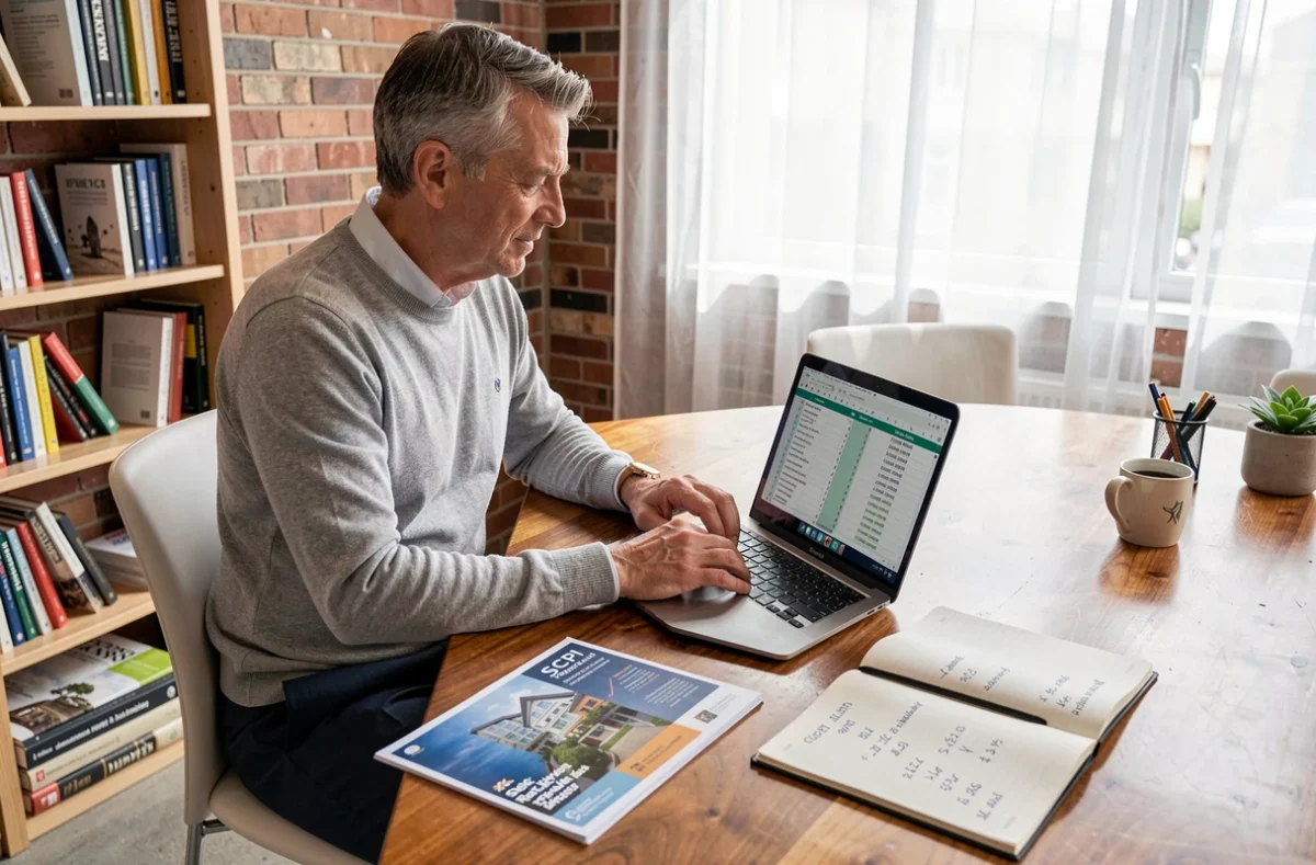 Homme en train de comparer des SCPI de rendement sur un ordinateur portable dans un espace de co-working