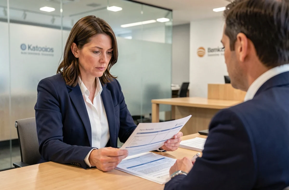 Conseillère bancaire Caisse d'Epargne accompagnant une cliente professionnelle dans la révision de frais bancaires professionnels